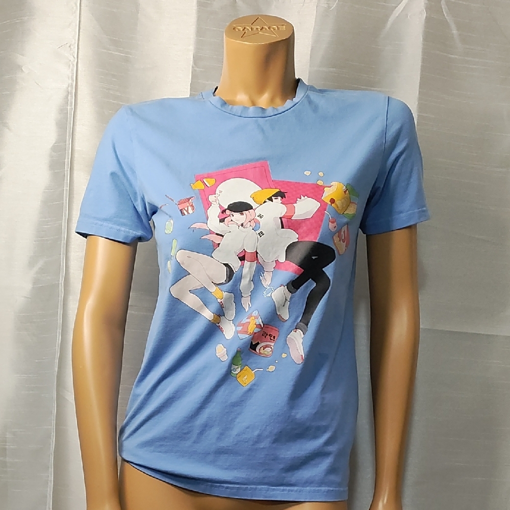 BiBi Light Blue Casual Tee‎